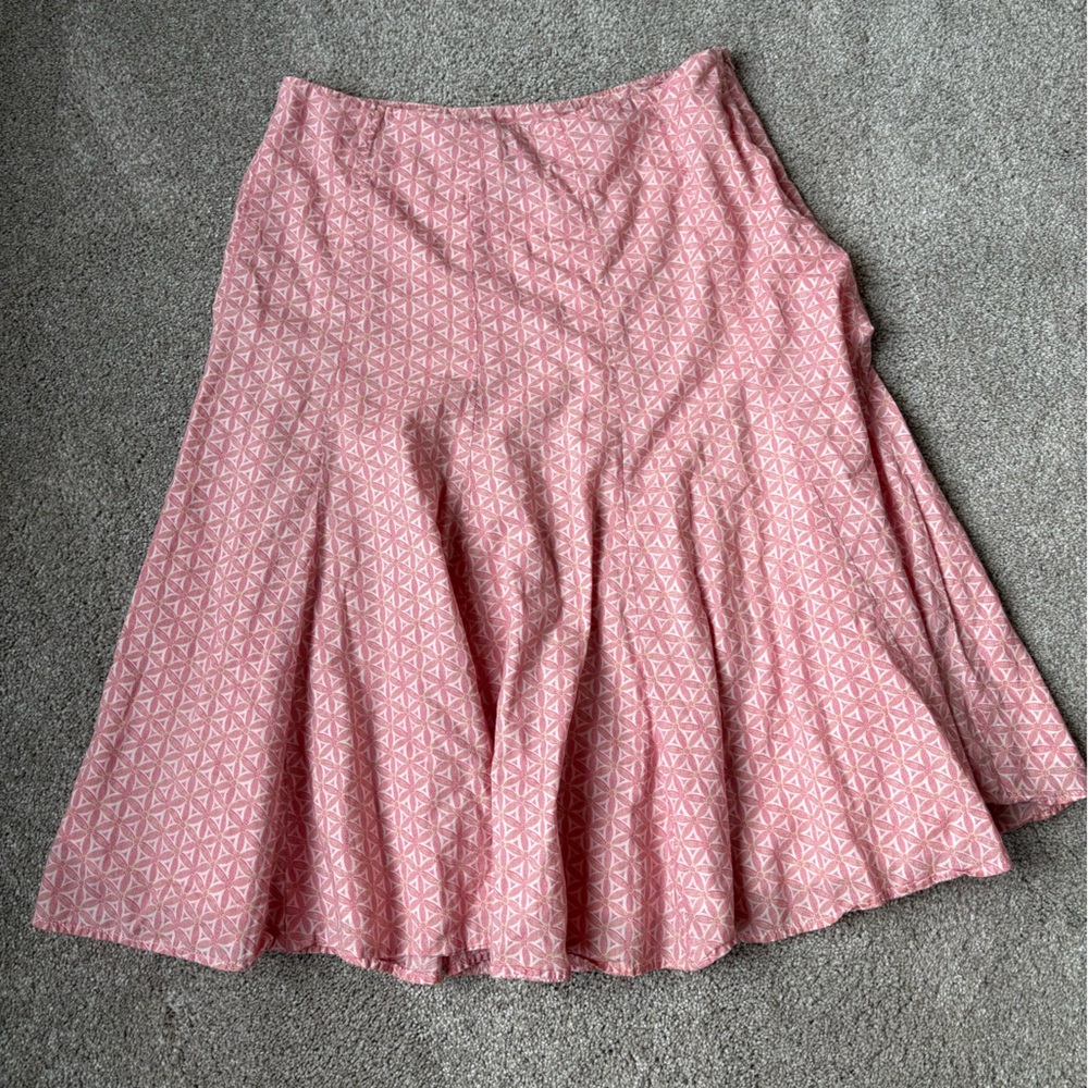 GAP Pink and White Geometric Skirt